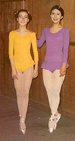 patricia with her friend on her toes backstage at a ballet recital